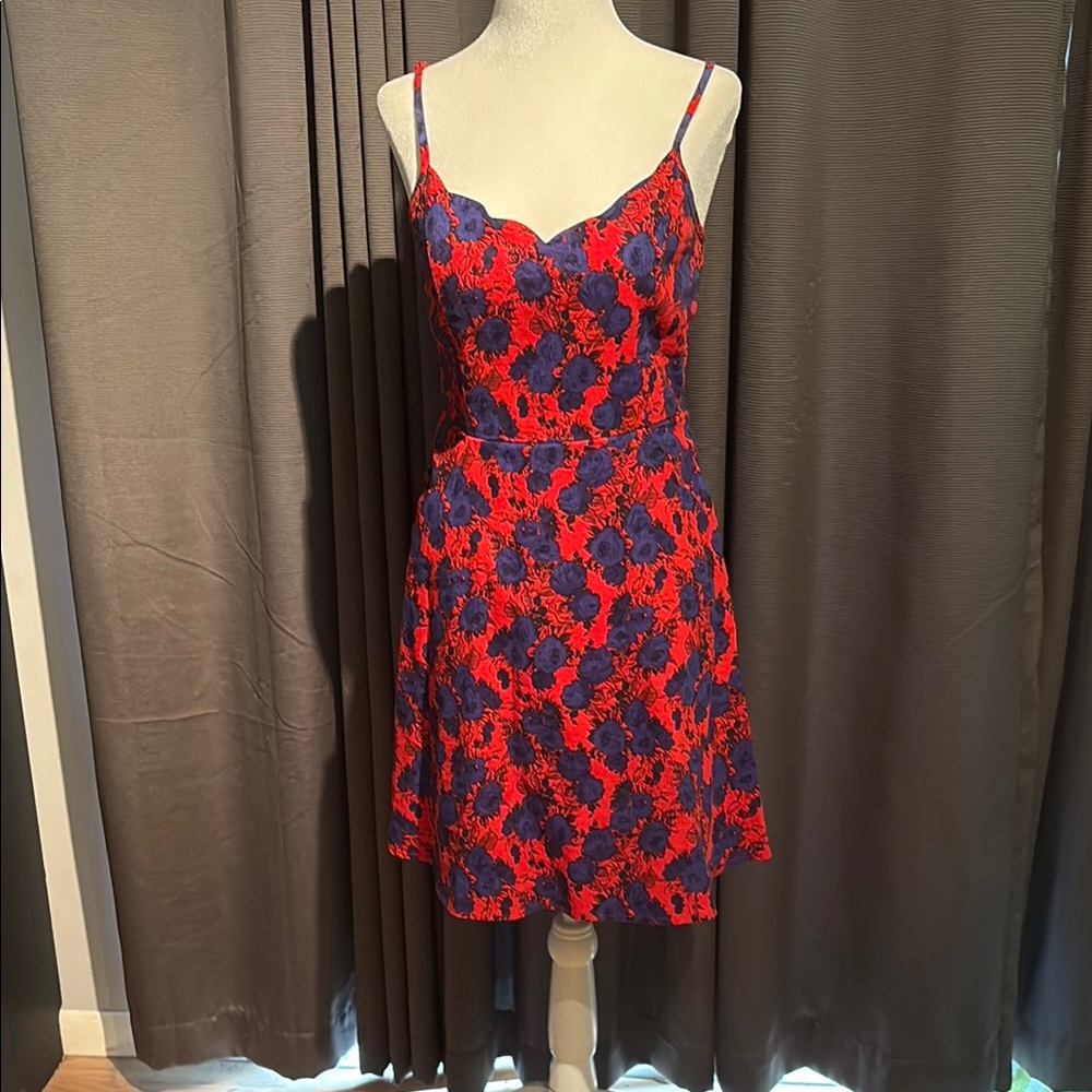 Market & Spruce Red and Blue Mini Sundress